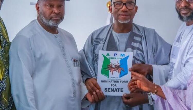 Bauchi State Governor, Bala Mohammed, while obtaining a nomination form for contesting the Bauchi South Senatorial District.